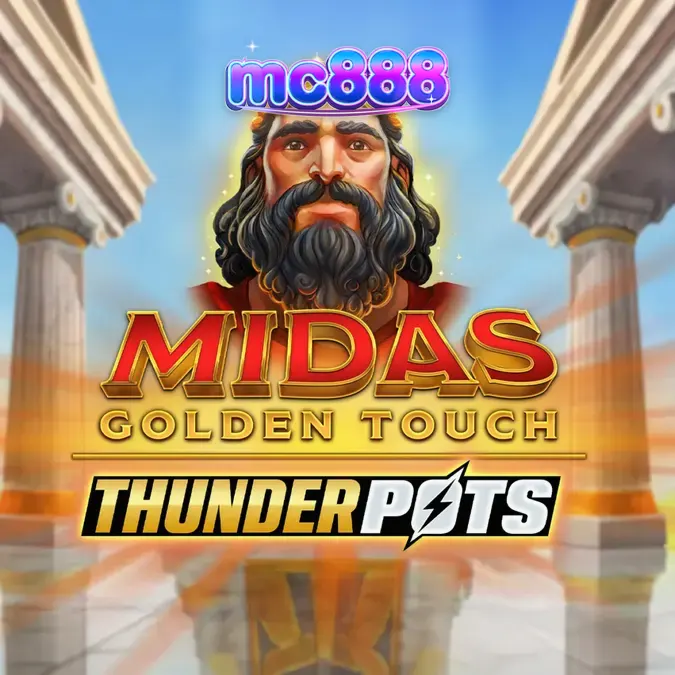 Tampilan visual slot Midas Golden Touch: Thunder Pots dengan tema mitologi Yunani